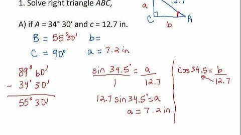 Trig 2.4 - Solutions and Applications of Right Triangles