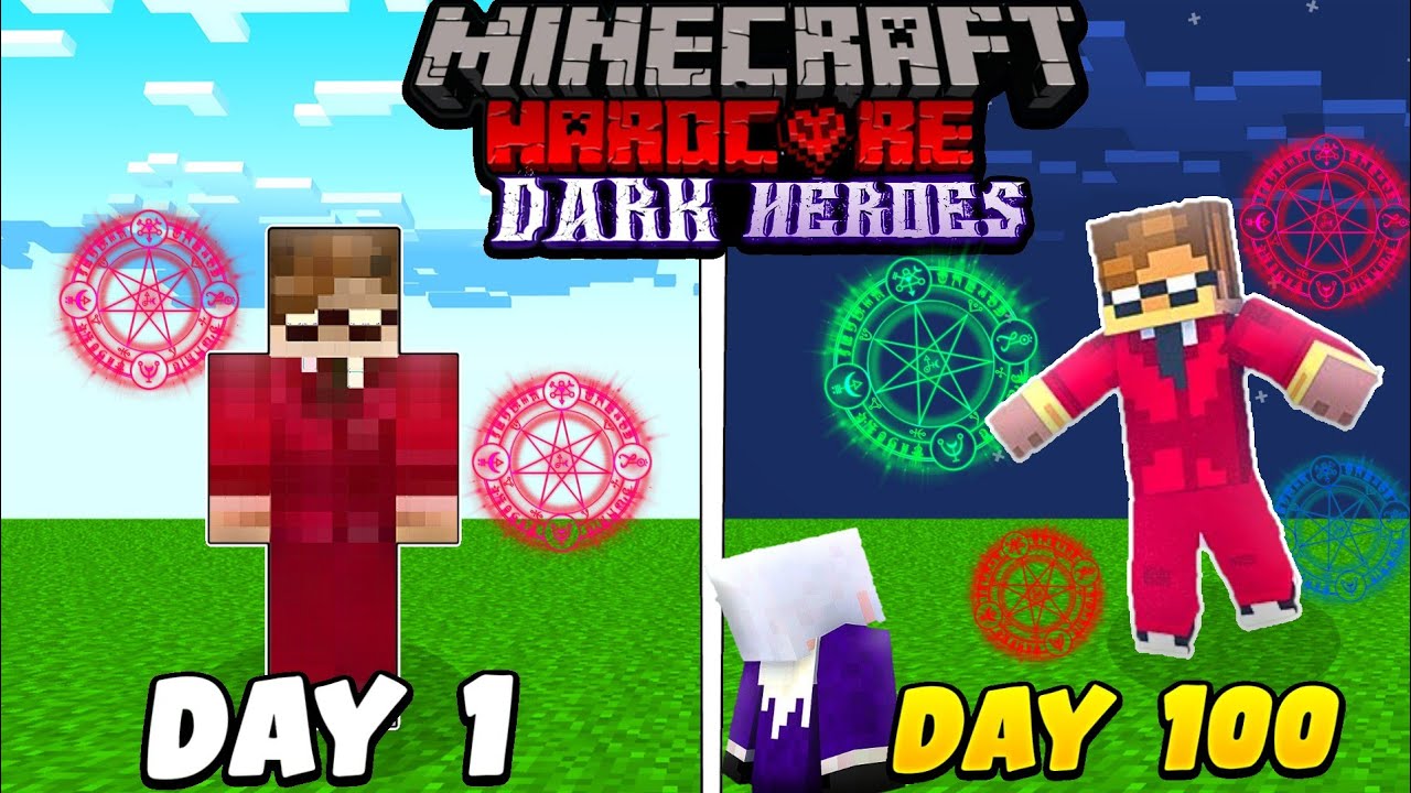 I Survived 100 Days In Minecraft In Dark Heroes 100 Days In Dark I Survived 100 Days In Minecraft In Dark Heroes 100 Days In Dark