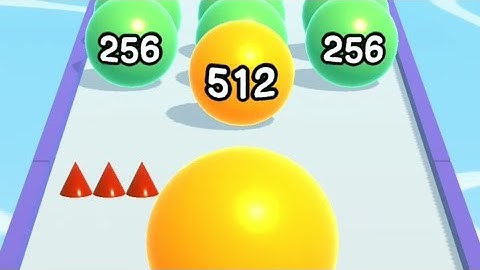 Ball Run 2048 Gameplay new updates max level iOS android level 45