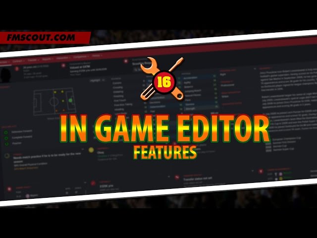 Football Manager 2016 In Game Editor Features - YouTube