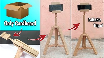 How To Make Foldable Tripod With Cardboard Make Easy At Home/Homemade Tripod for YouTube VideoMaking