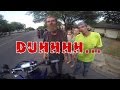 IDIOT THROWS METAL AT BIKER