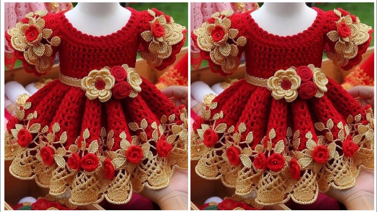 crochet frock for baby girl, crochet dress (all sizes)/@Beauty of Crochet