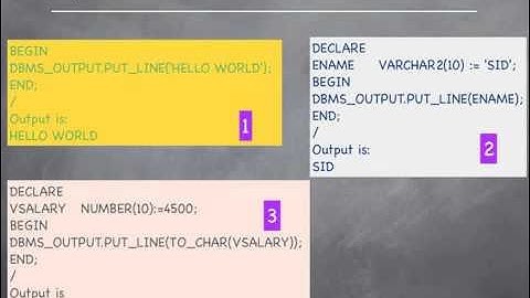 PL SQL Tutorial   Displaying Strings and Assignment Theory) part 4