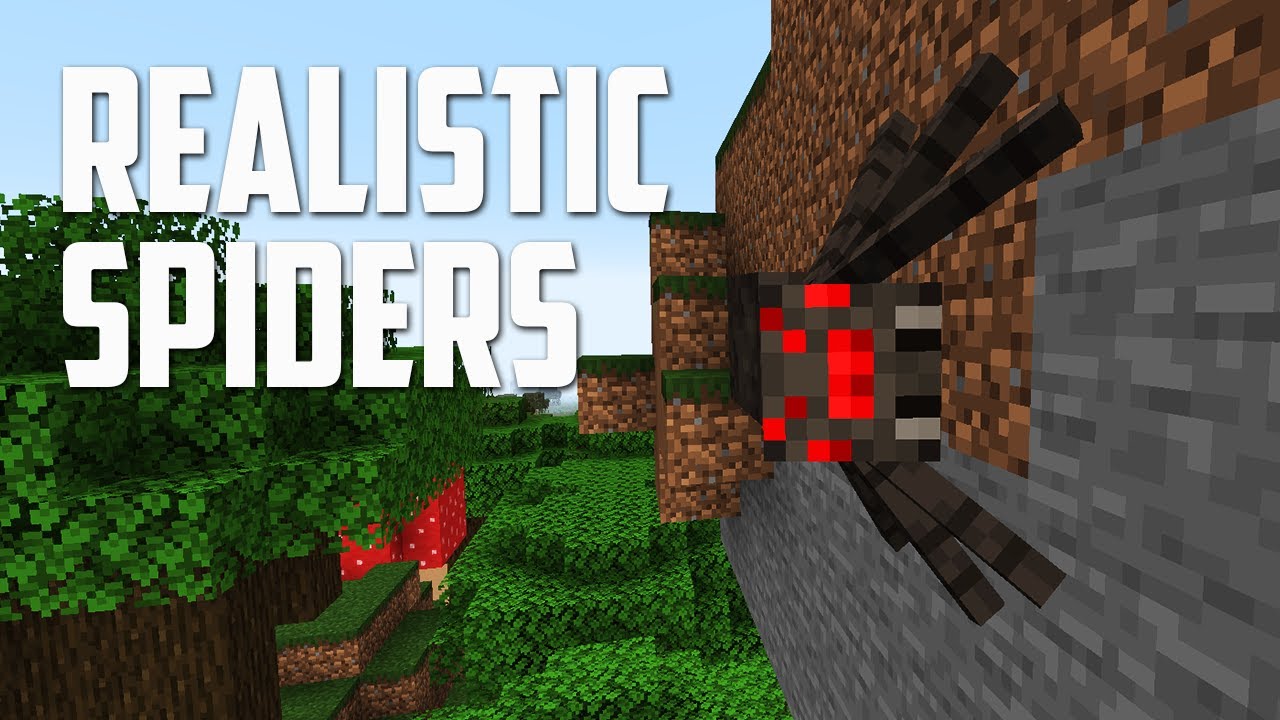 Realistic Climbing Spiders In Minecraft Spiders 2 0 Mod YouTube