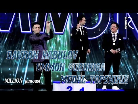 Million jamoasi - Davron Kabulov Ummon guruhini medal bilan taqdirladi