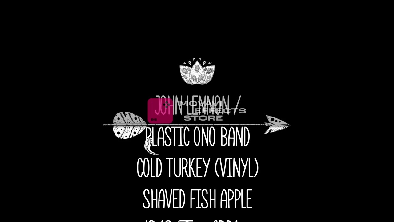 john lennon plastic ono band cold turkey (vinyl) shaved fish apple 1969, 1975 - crr1