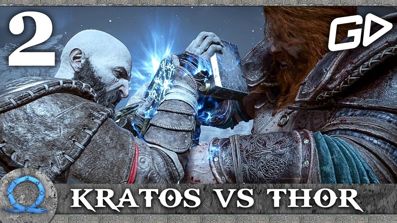 GOD OF WAR RAGNAROK - THOR LUTA COM KRATOS!