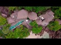 Baie Lazare Mahe 4k drone video