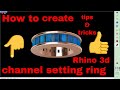 How to create channel setting ring in rhino  rhino tutorial  creative world  channel setting