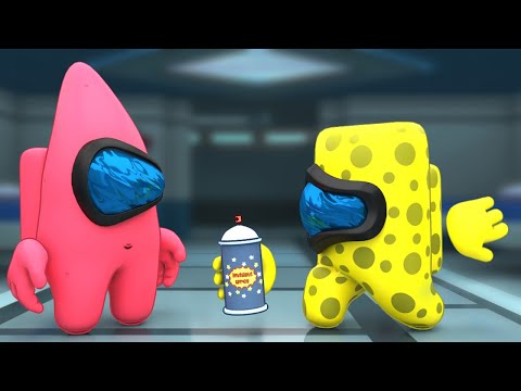 Patrick & SpongeBob find invisible spray in Among Us