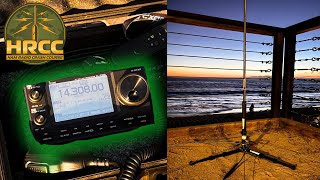 Tactical Ham Radio Deployment On a Beach. Parks On The Air