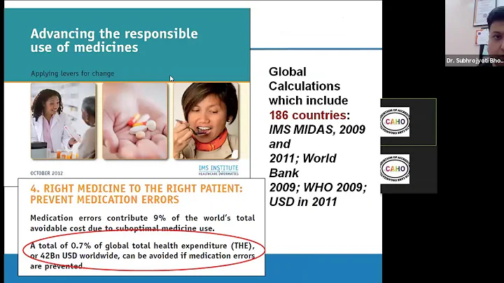 CAHO Webinar : WHO 3rd Patient Safety Challenge -Medication without Harm by Dr. Subhrojyoti Bhowmick