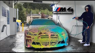 Professionally Detailing my BMW G82 M4 Comp for the 1st time! (How to Use Self Car Wash)