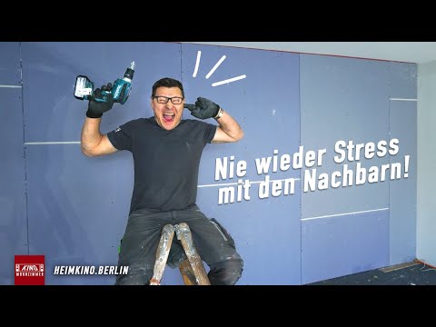 Schalldämmung im Wohnzimmer - Kino / Bauanleitung Schallschutzwand /YouTube Studio Bau Teil I