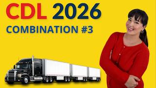Combination Vehicles CDL Test Prep 2026 — 60 Sample Questions for the FMCSA Exam