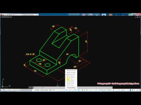 Video Autocad - Vẽ hình chiếu trục đo trong AutoCAD - youtube