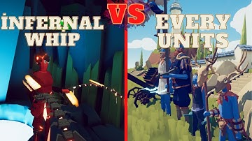 🏹İNFERNAL WHİP vs EVERY UNITS🗡🥵- Totally Accurate Battle Simulator - TABS