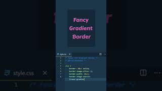 How to make a CSS Gradient Border #Shorts