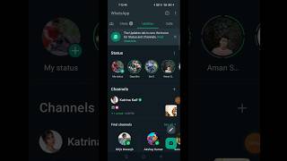 The Updates tab is now the home for Status and Channels. Find channels. WhatsApp new update screenshot 1