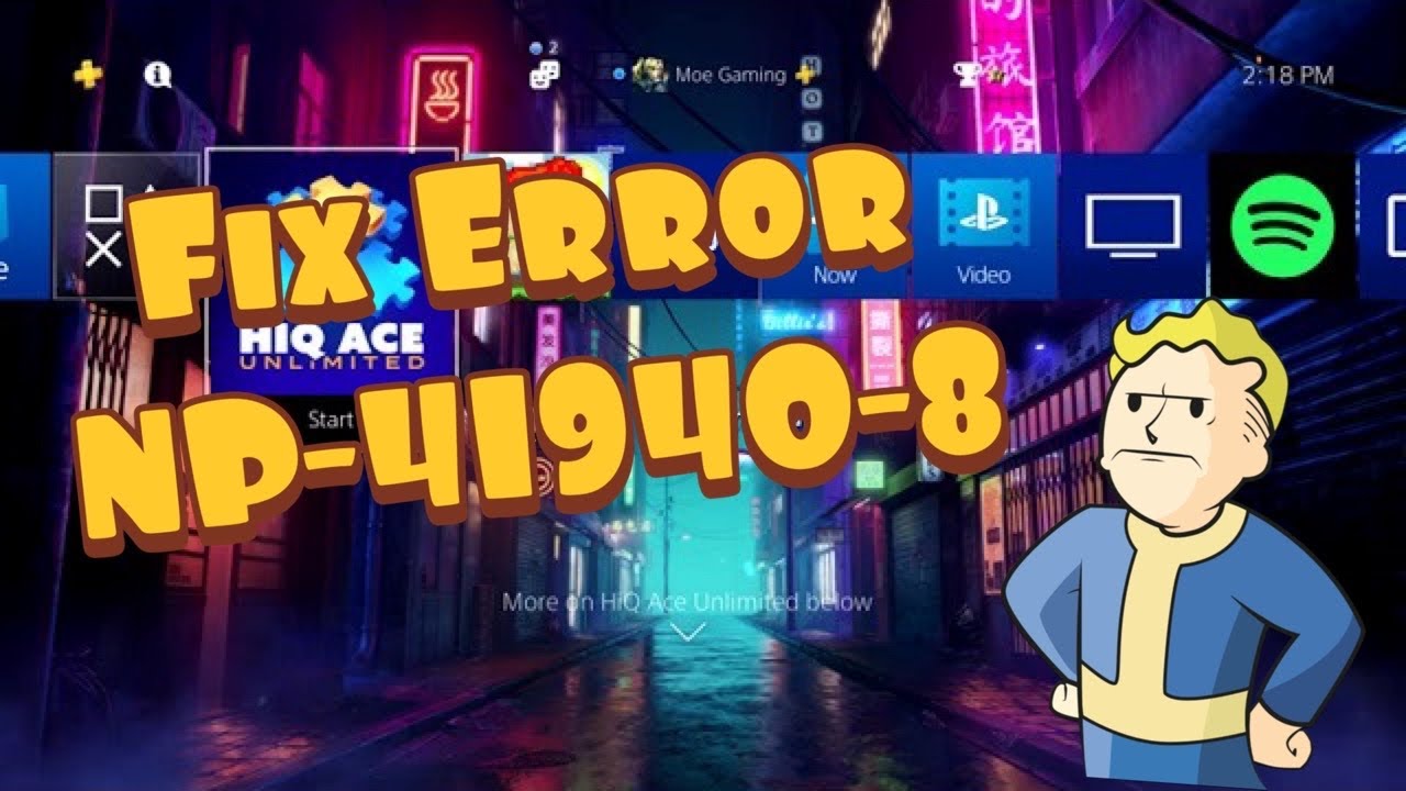 How To Fix PS4 Error NP-41940-8 - YouTube