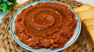 5 DAKİKADA NEFİS LEZZET MUHAMMARA TARİFİ-Muhammara Nasıl Yapılır ? Meze Tarifleri-Çiçekintarifleri