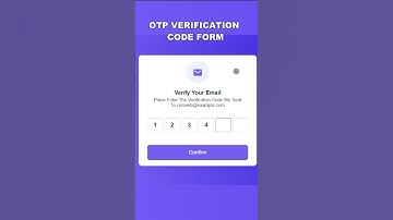 create otp verification code form using  html css and javascript