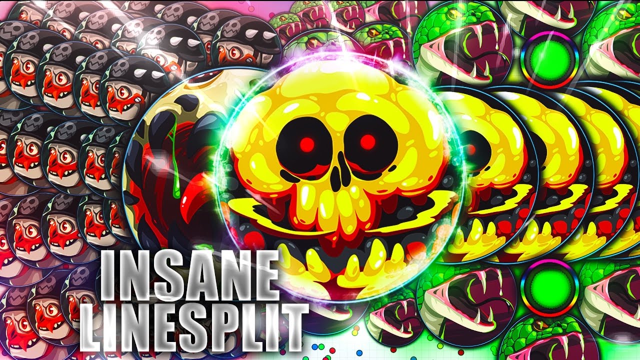 AGAR.IO | LINESPLIT | DOUBLESPLIT | REVERSE TRICKSPLIT  AND  DOMINATION OF THE SERVER