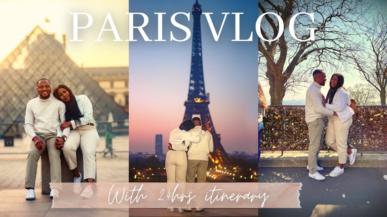 Paris Vlog: Explore Paris like a Local in 24 hrs| Eiffel Tower Louvre, Montmartre + prewedding photo