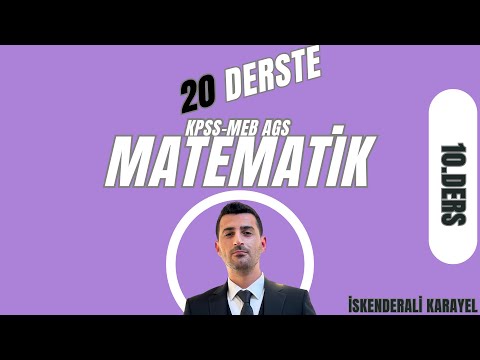 10) 2026 KPSS/MEB AGS 20 DERSTE MATEMATİK GENEL TEKRAR KAMP (İŞLEMLER)