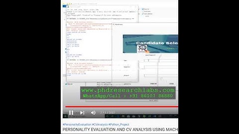 PERSONALITY EVALUATION AND CV ANALYSIS USING MACHINE LEARNING ALGORITHM PYTHON PROJECT