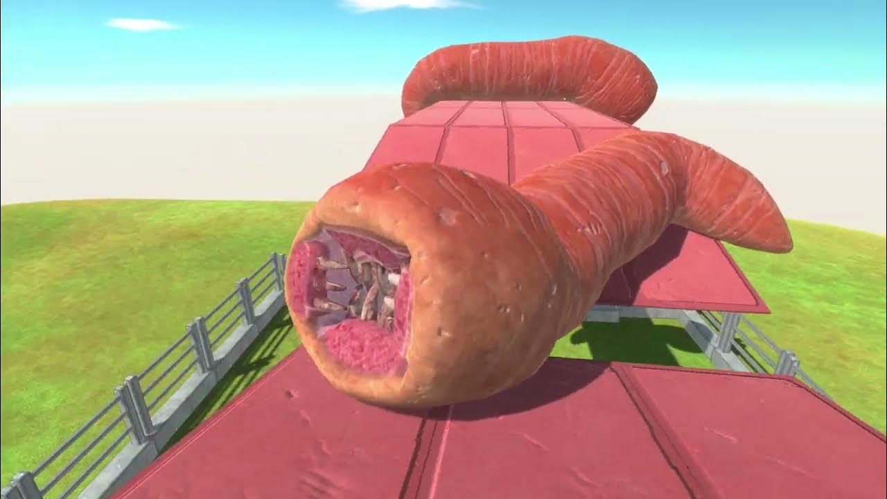 BLADE WORMS trying to pass the SNAKE & TREX challenge!Funny animal