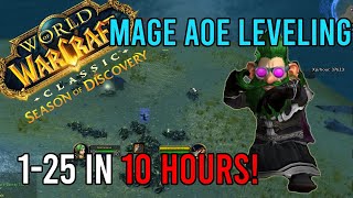 Mage 1-25 In Less Than 10 Hours | WoW Season of Discovery | Speed Leveling | KallTorak Chaos Bolt NA