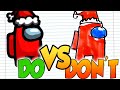 DOs & DON'Ts Drawing AMONG US Christmas In 1 Minute CHALLENGE!