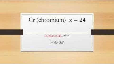 Actual electron configuration of Cr