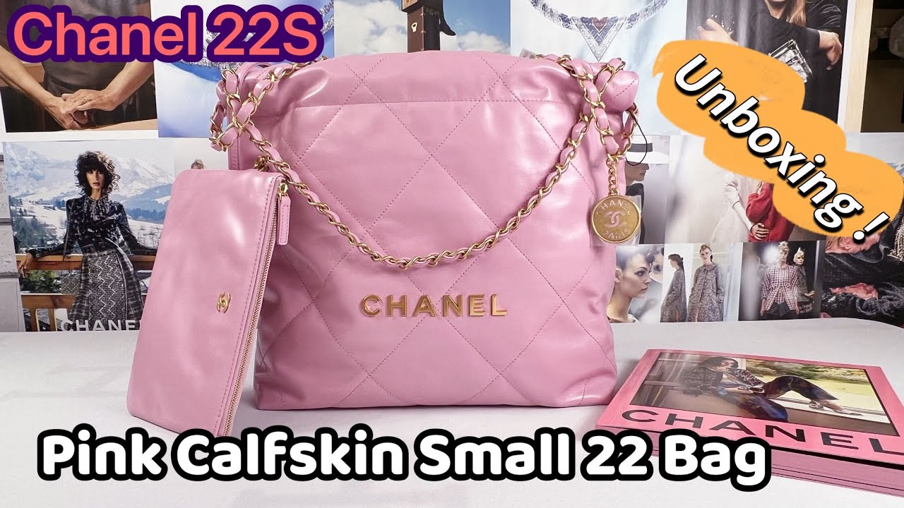 Chanel 22S Pink Calfskin Small 22 Bag. Hot Bag+Lovely Color = Perfection. -  YouTube