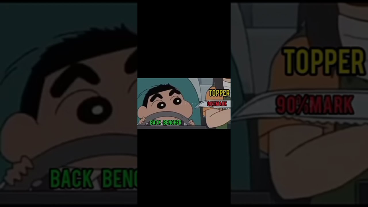 Online Exam Result Topper Vs Back Bencher shinchan Meme # Shorts