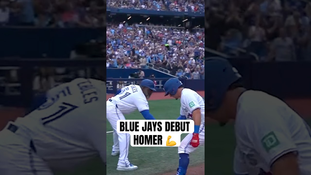 Luis Urías arrives with a BANG homering in his Blue Jays debut 👏 #MLB #Toronto #BlueJays