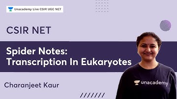 Spider Notes | Transcription In Eukaryotes | Dr. Charanjeet Kaur