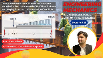 Equilibrium Of Parallel Force Systems Exercise Problems Lec 21