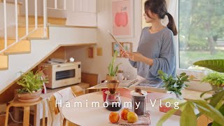 Morning routine in Summer days 🍊ㅣCleaning up & Simple BreakfastㅣArt exhibition outing with HAMIㅣVlog