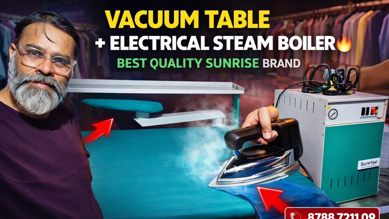 #NAYAKJIINDIA Vacuum Table + Electrical Steam Boiler (Best Quality – Sunrise Brand | Made in India)