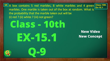 Ex 15.1 Q9 Class10 | Probability | Exercise 15.1 | Class10 Math | Class10 Ex 15.1 Q9 | Green Board