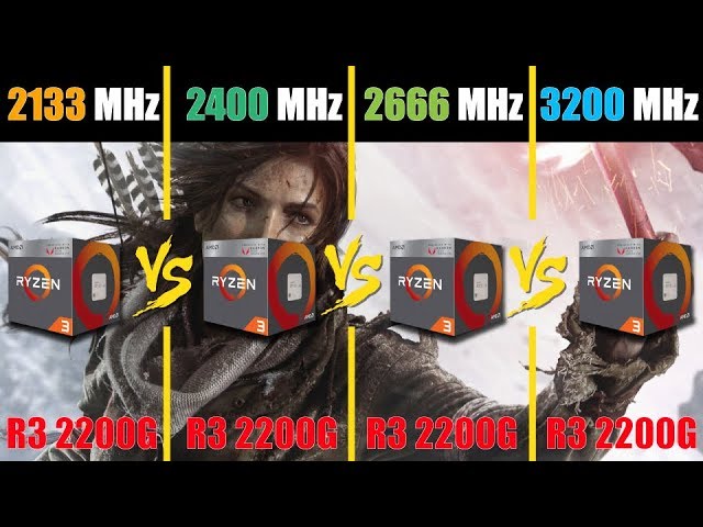 Tilpasning Skadelig flyde Ryzen 3 2200G APU vs RAM DDR4-2133 vs 2400 vs 2666 vs 3200 MHz - YouTube
