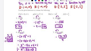 Algebra 2 Unit 5A Study Guide Key