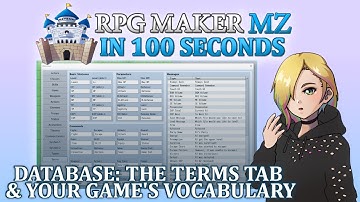 Database: The Terms Tab & Your Game’s Vocabulary // RPG Maker MZ In 100 Seconds