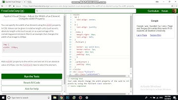 Applied Visual Design   Adjust the Width of an Element Using the width Property free code camp   Dan