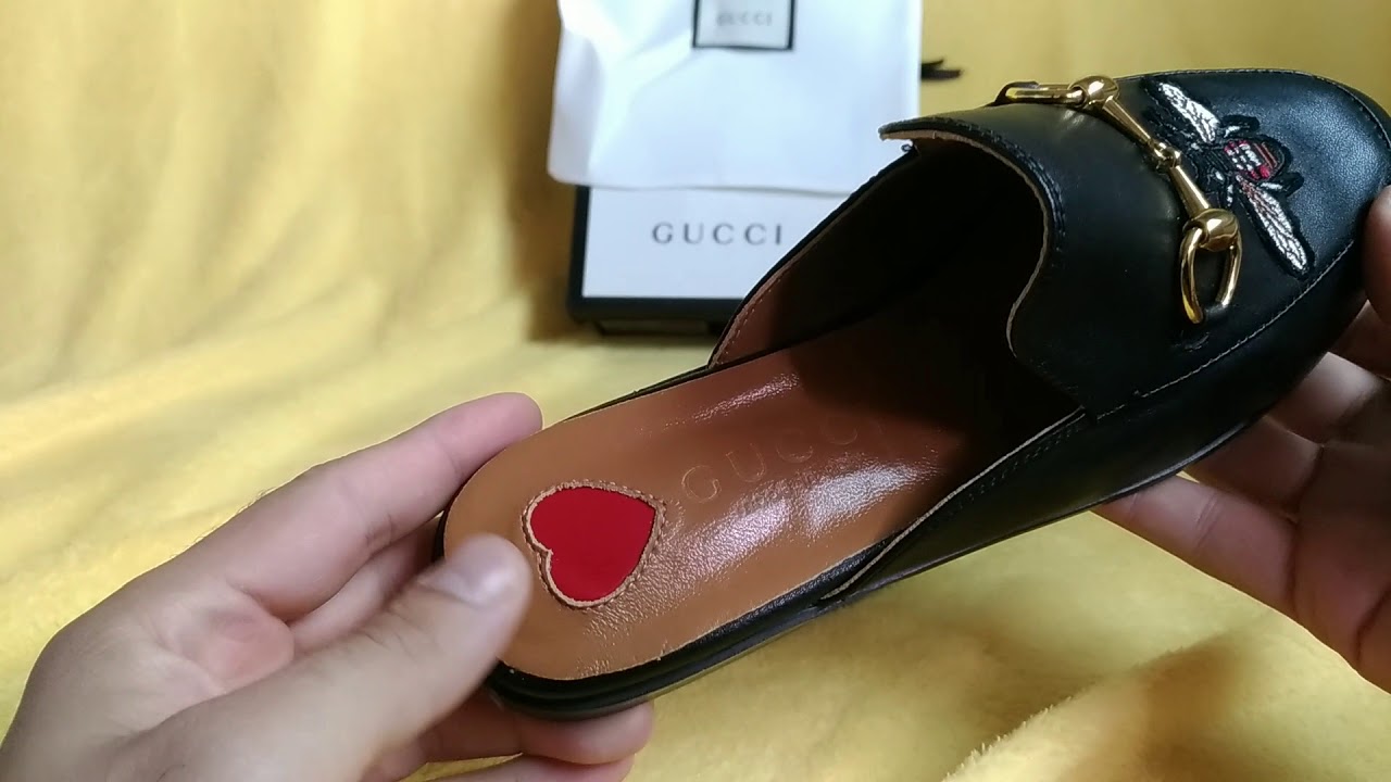 gucci princetown bee mules