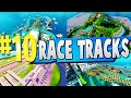 TOP 10 BEST RACE TRACK Creative Maps In Fortnite | Fortnite Car Map CODES