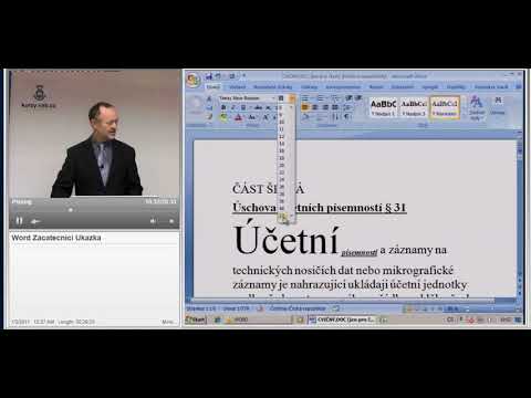 MS Word pro začátečníky, ukázka kurzu na VŠB-TU Ostrava, kurzy.vsb.cz
